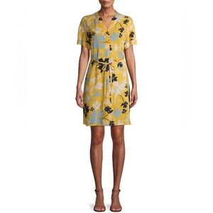 Time and Tru Yellow Floral Dress